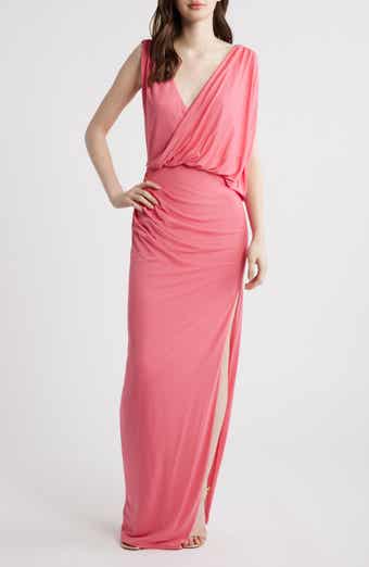 Norissa Ruched Drape Maxi Dress