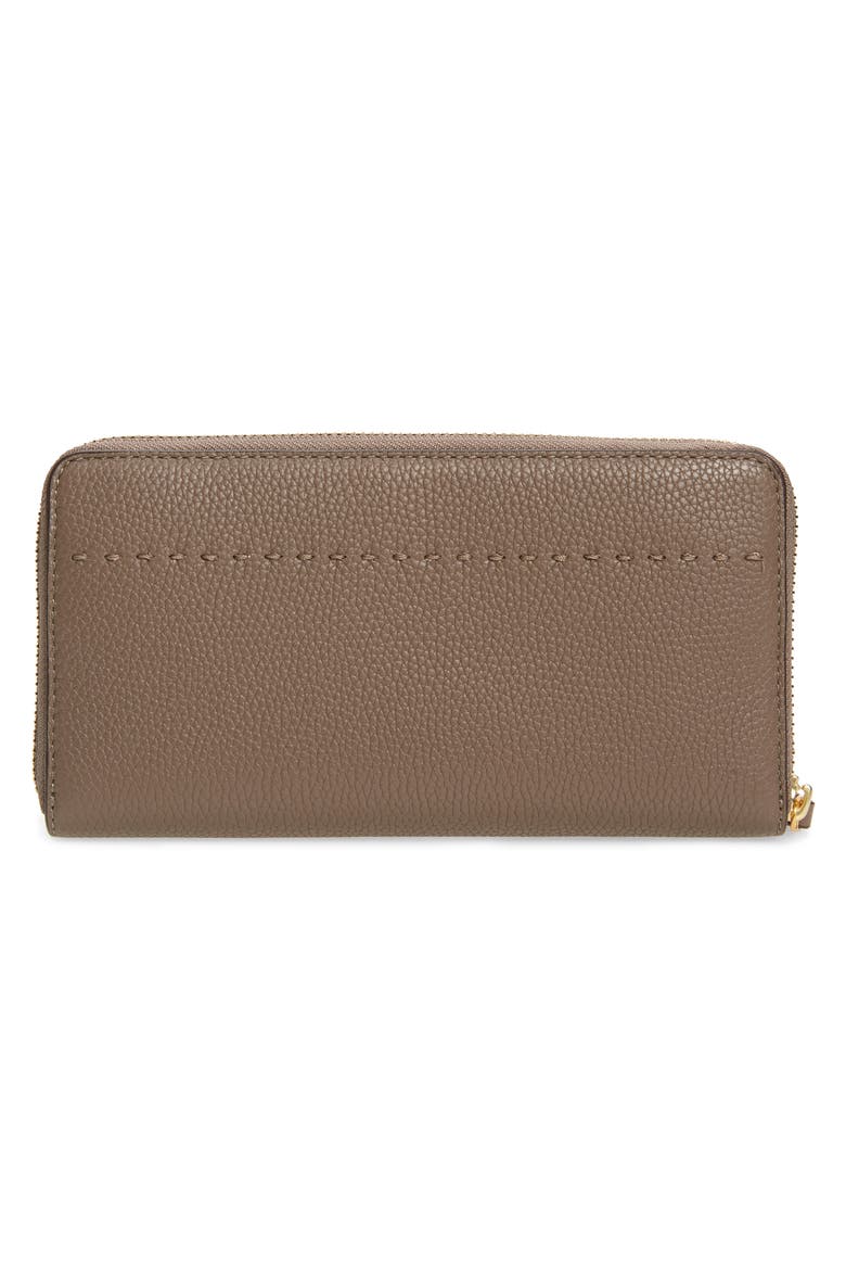 McGraw Leather Continental Zip Wallet, Alternate, color, SILVER MAPLE