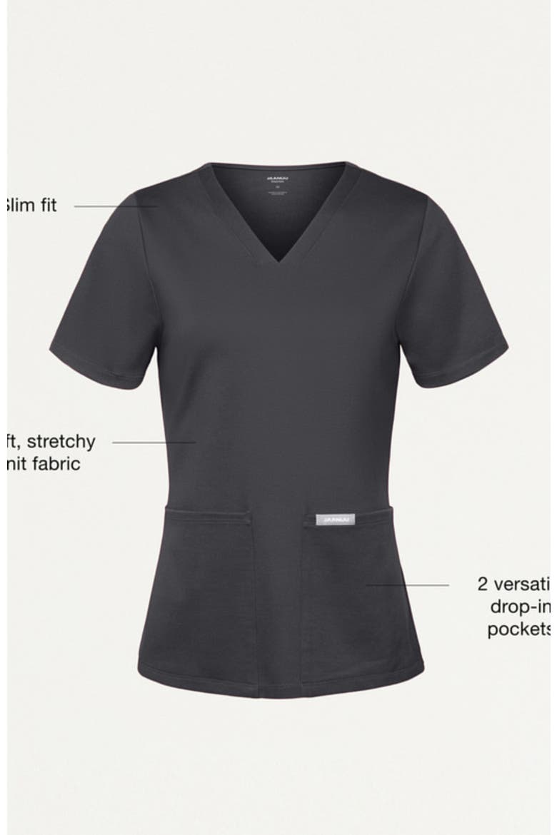 UltraLAST Essential Performance Women's 6-Pocket Scrub Set, Alternate, color, Pewter
