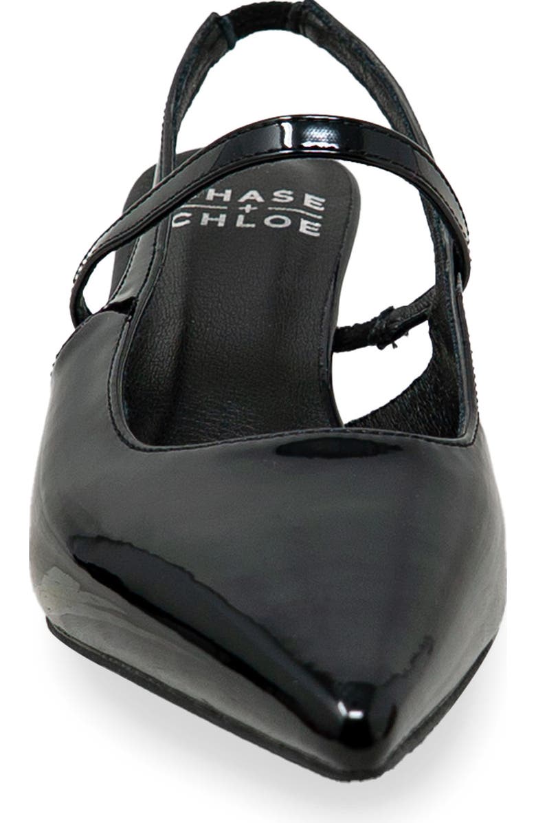 CHASE AND CHLOE Zandra Slingback Pump, Alternate, color, Black Patent