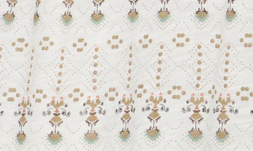 Lucky Brand Patterned Button-up T-shirt In Cream Multi
