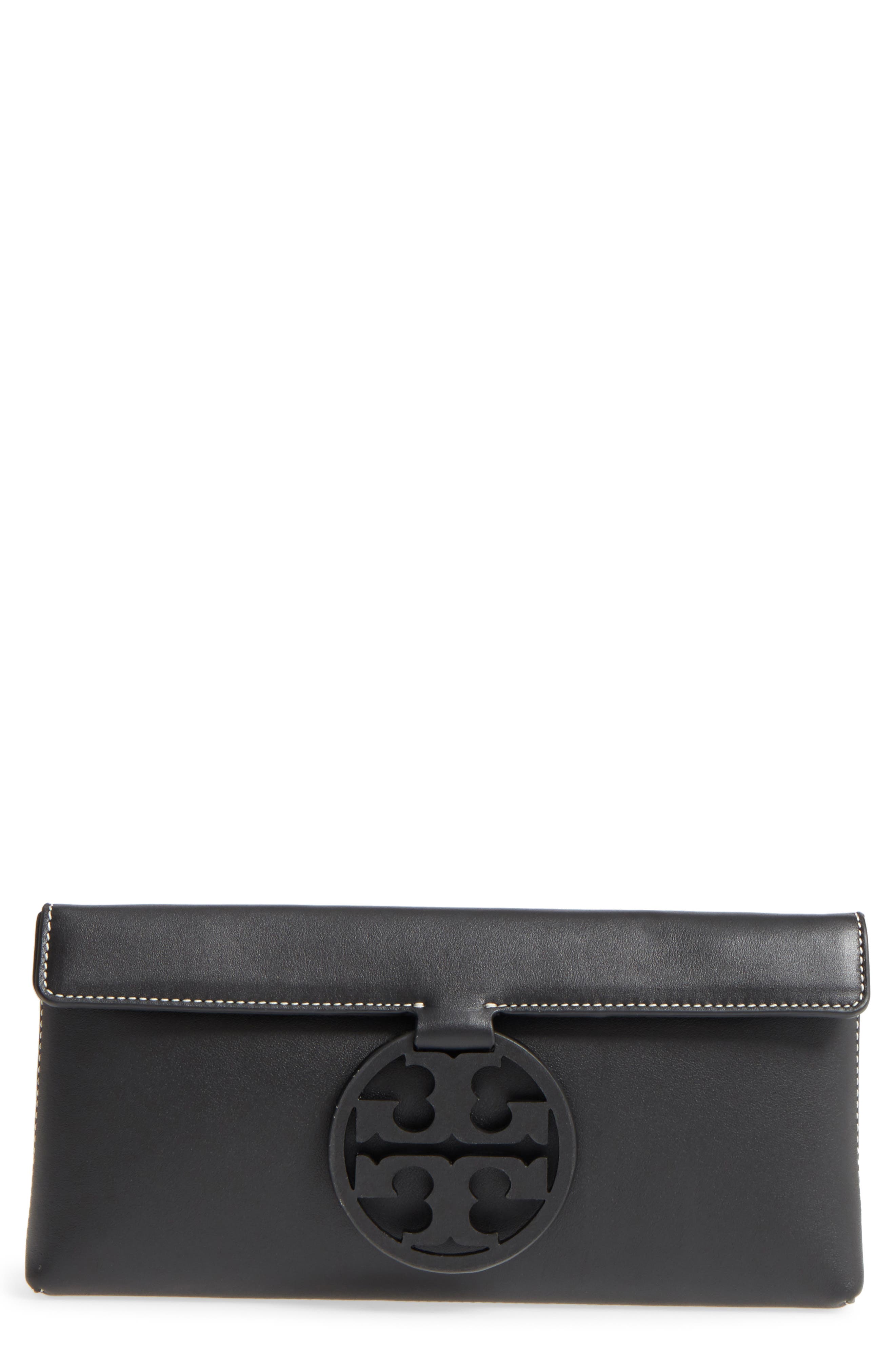 Tory Burch Miller Leather Clutch, Main, color, 