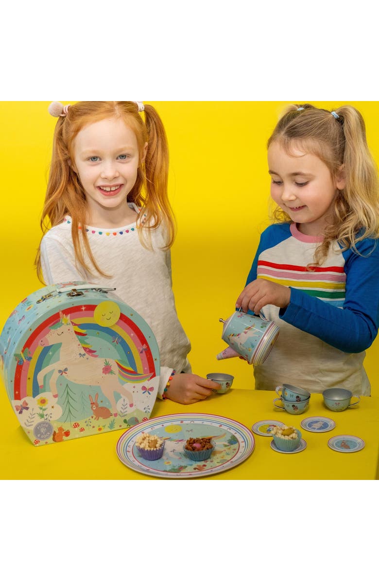Floss & Rock 11pc Musical Tea Set in case, Alternate, color, Rainbow Fairy