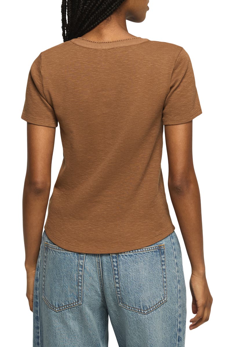 Lucky Brand Cutwork Henley Top, Alternate, color, Pecan Pie