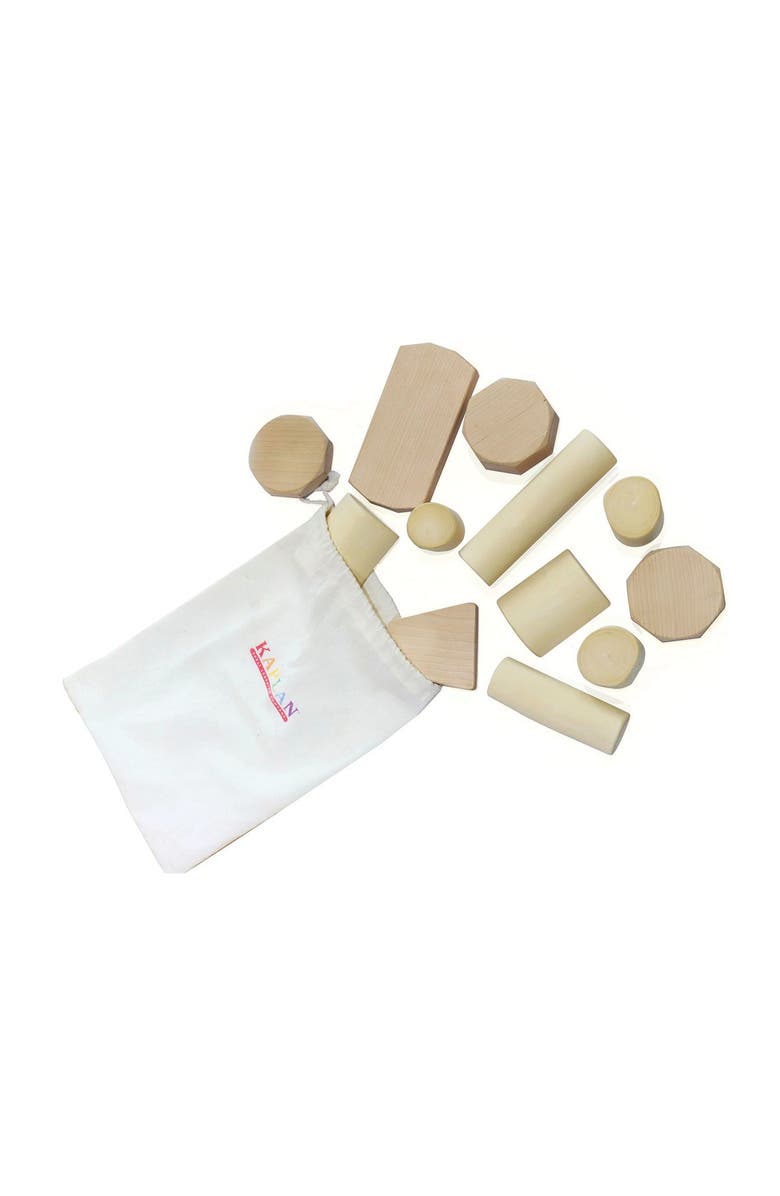 Kaplan Early Learning Company Bambino Wooden Shape Branch Blocks  - 12 Pieces, Alternate, color, Multicolor