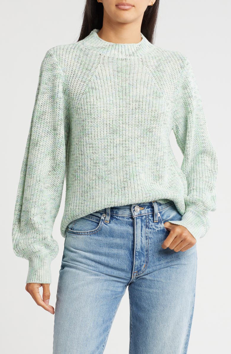 VERO MODA Sayla Space Dye Mock Neck Sweater, Main, color, 