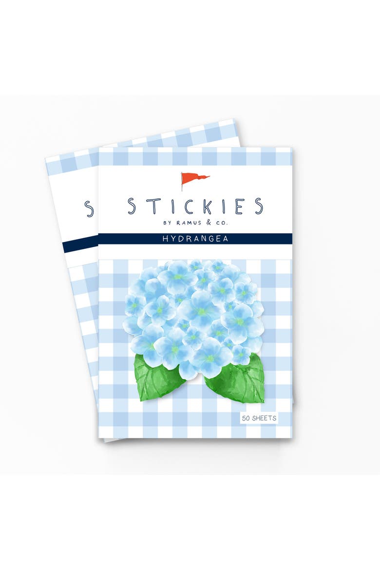 Hydrangea 3" x 3" 50-Sheet Sticky Notes (2-Pack) & Cottage Greeting Card Combo, Alternate, color, Multi-Pack