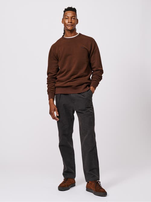 Aubin Vestry Crew Neck Sweatshirt In Brown