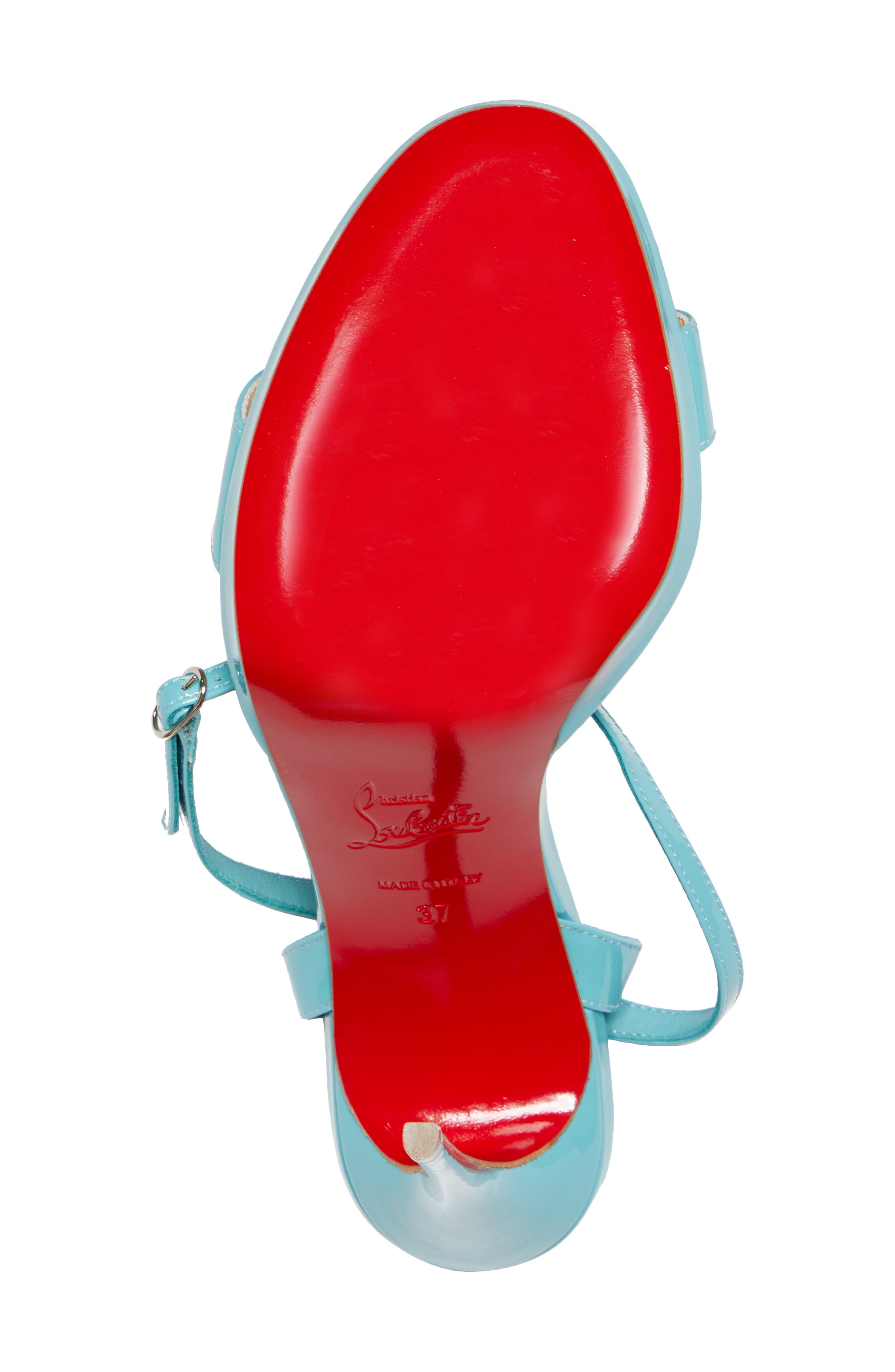 Christian Louboutin Loubi Queen Ankle Strap Sandal, Alternate, color, 