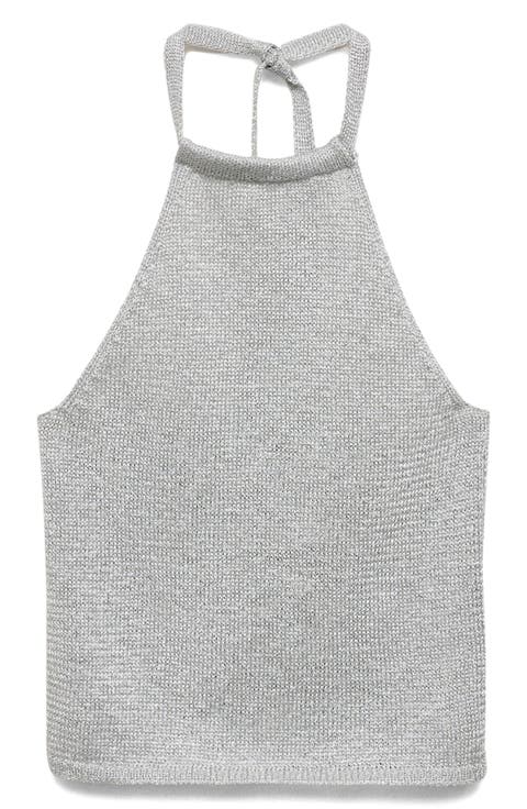 Metallic Halter Sweater