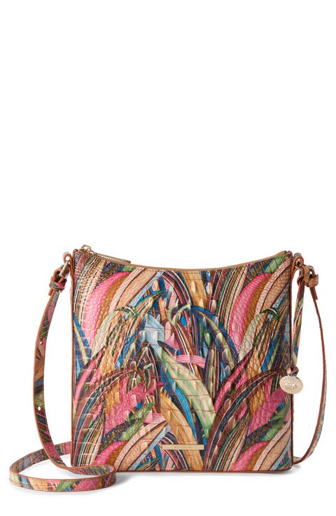 Katie Croc Embossed Leather Crossbody Bag