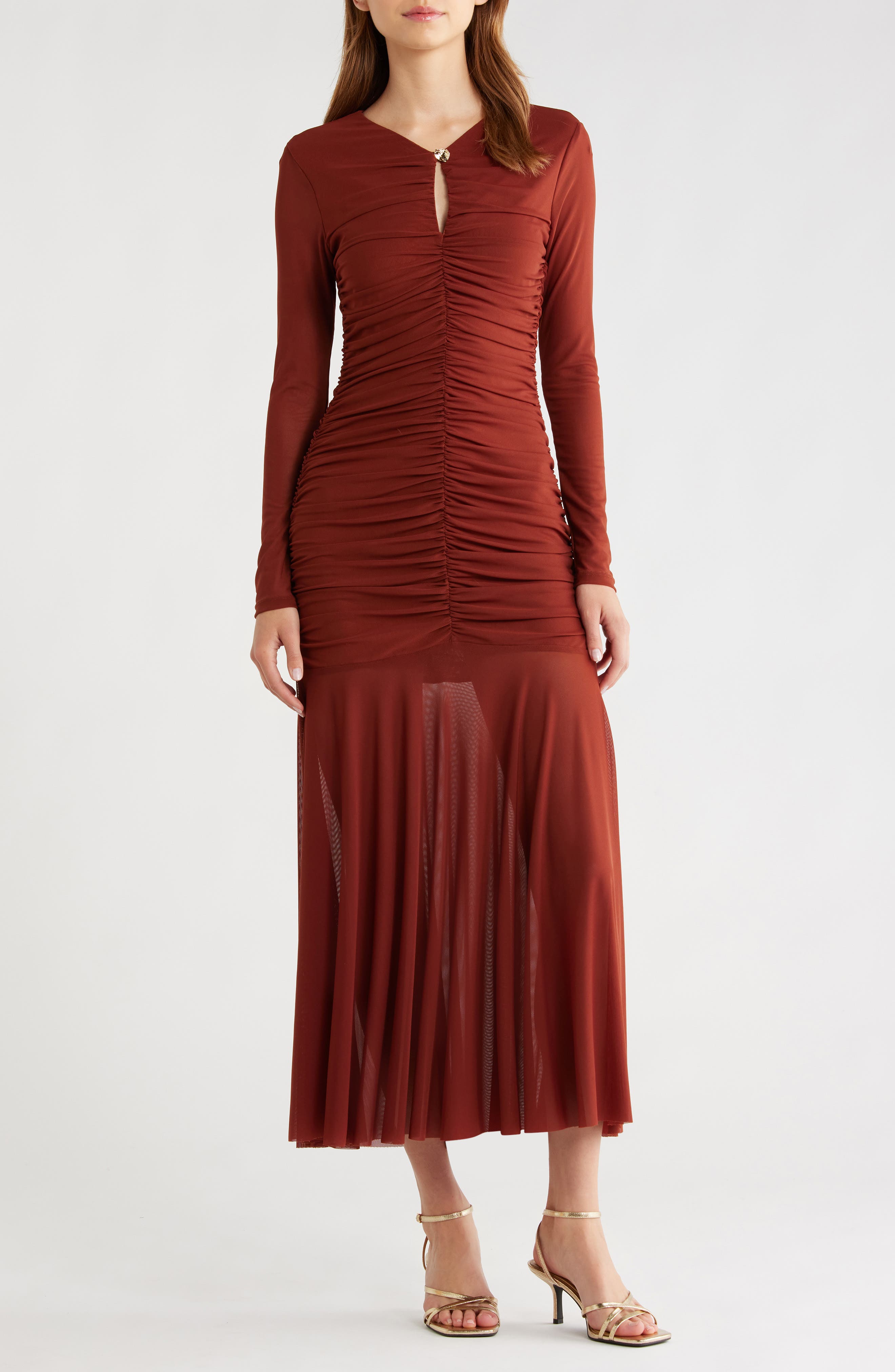 ASTR the Label Yasmine Long Sleeve Midi Dress