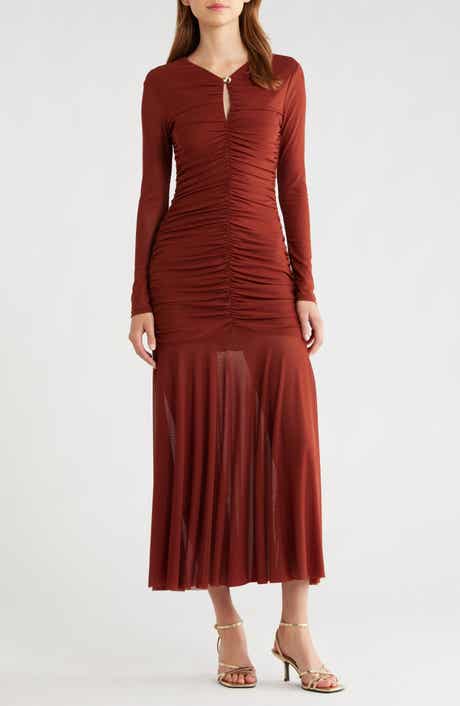 ASTR the Label Yasmine Long Sleeve Midi Dress
