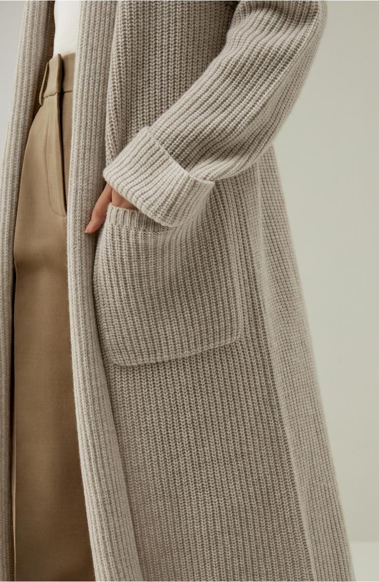 Lilysilk X LYDIA MILLEN 'Evergreen' Cardigan, Alternate, color, Millet