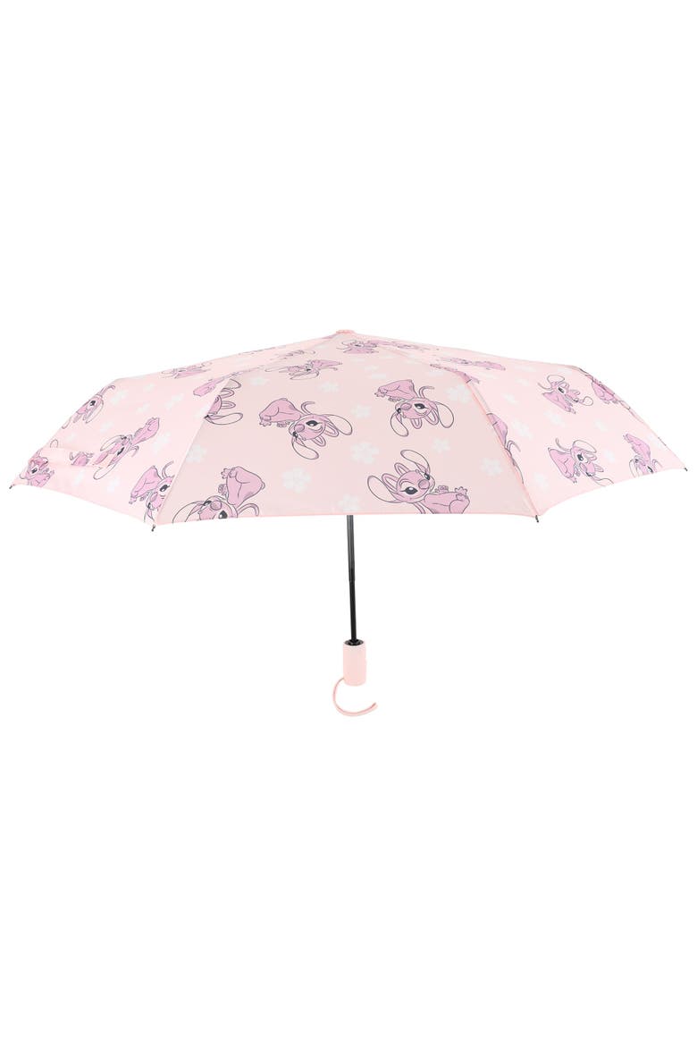 Angel All Over Print Auto Open and Close Umbrella, Main, color, Pink