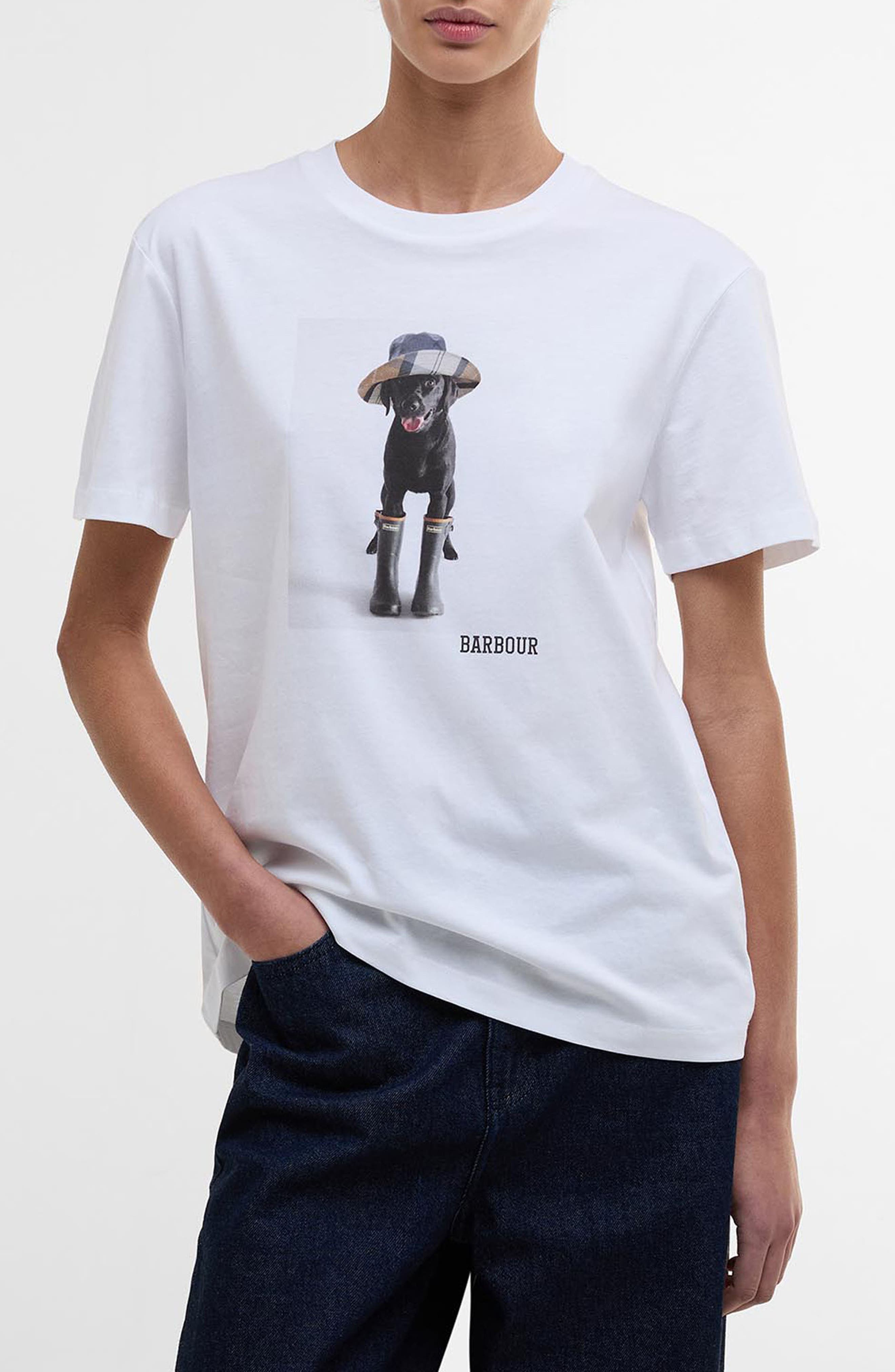 Barbour Printed Woodrow T-shirt In White
