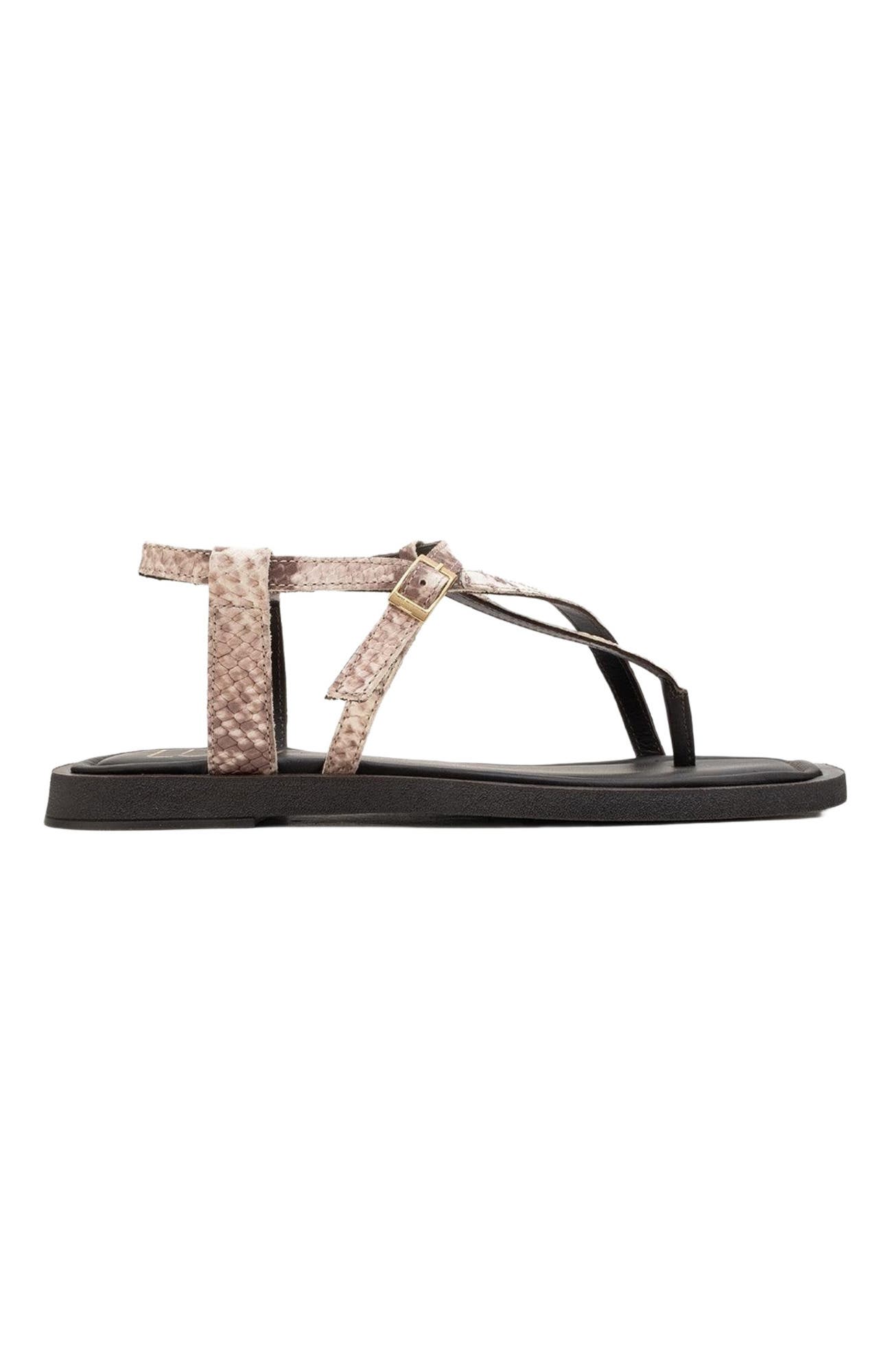 Morgana Leather Thong Sandal, Alternate, color, Brown Leather