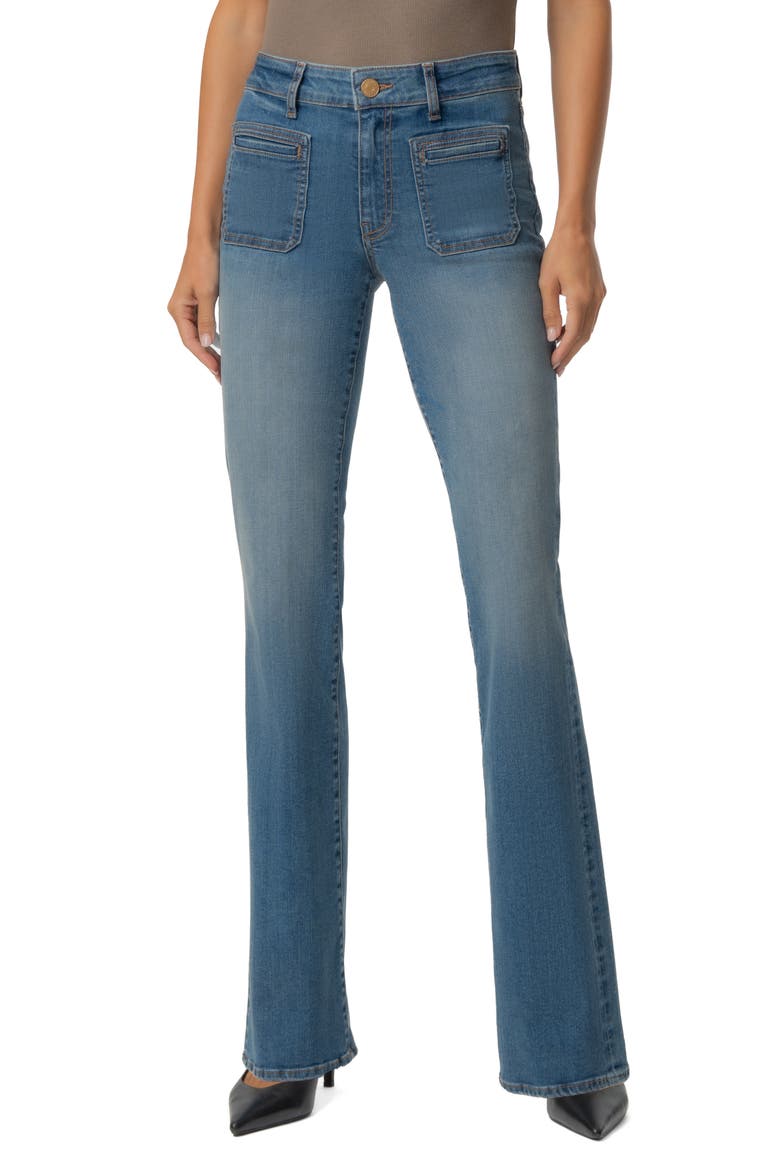 Natalie Patch Pocket Mid Rise Bootcut Jeans, Main, color, INTERACTIVE