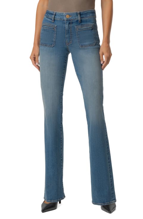Natalie Patch Pocket Mid Rise Bootcut Jeans