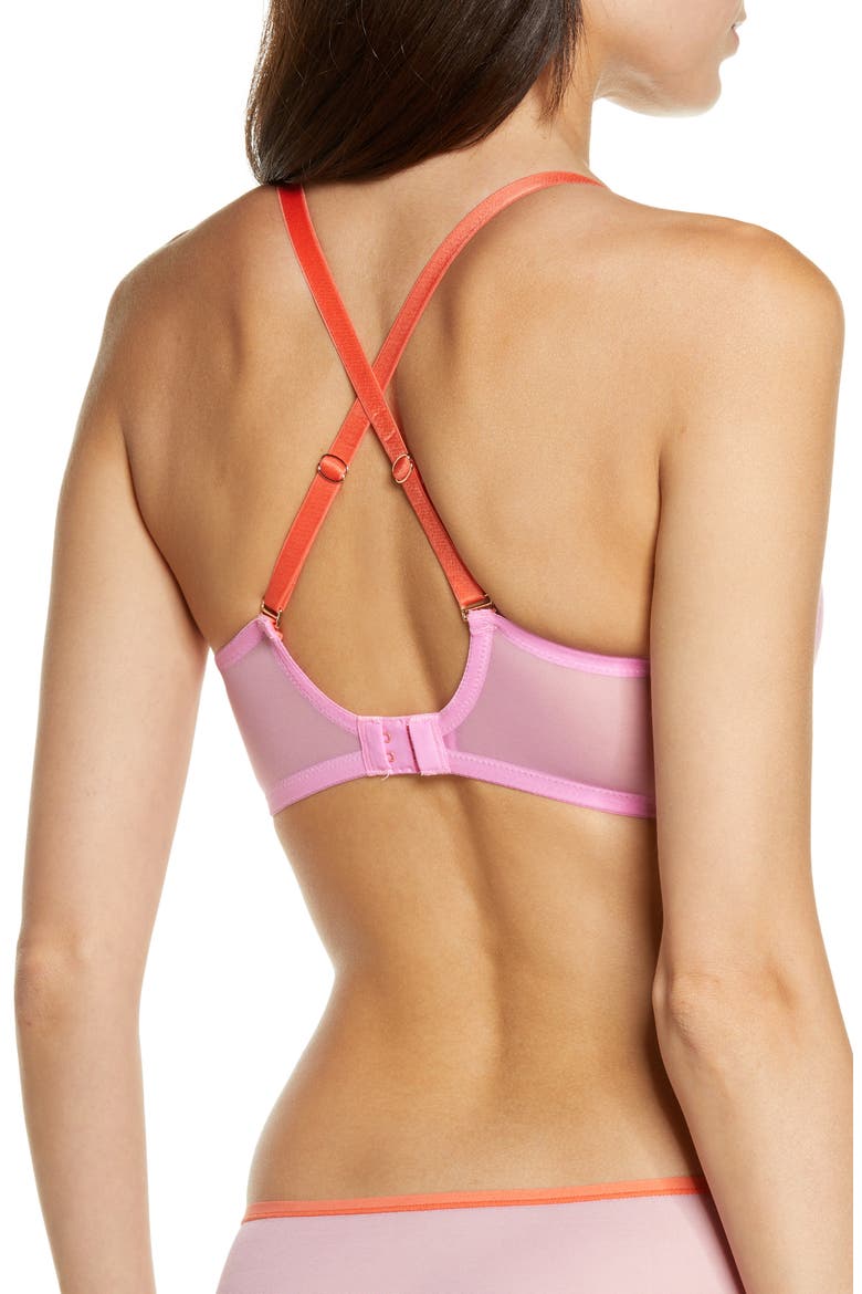 Spellbound Spacer Underwire Convertible Bra, Alternate, color, PINK/CORAL