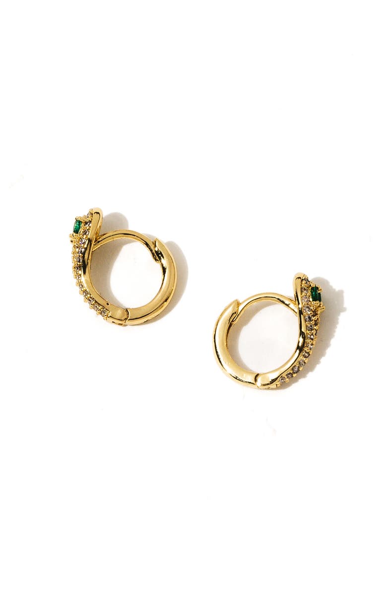 Child of Wild Viper Huggie Hoop Earrings, Alternate, color, Gold