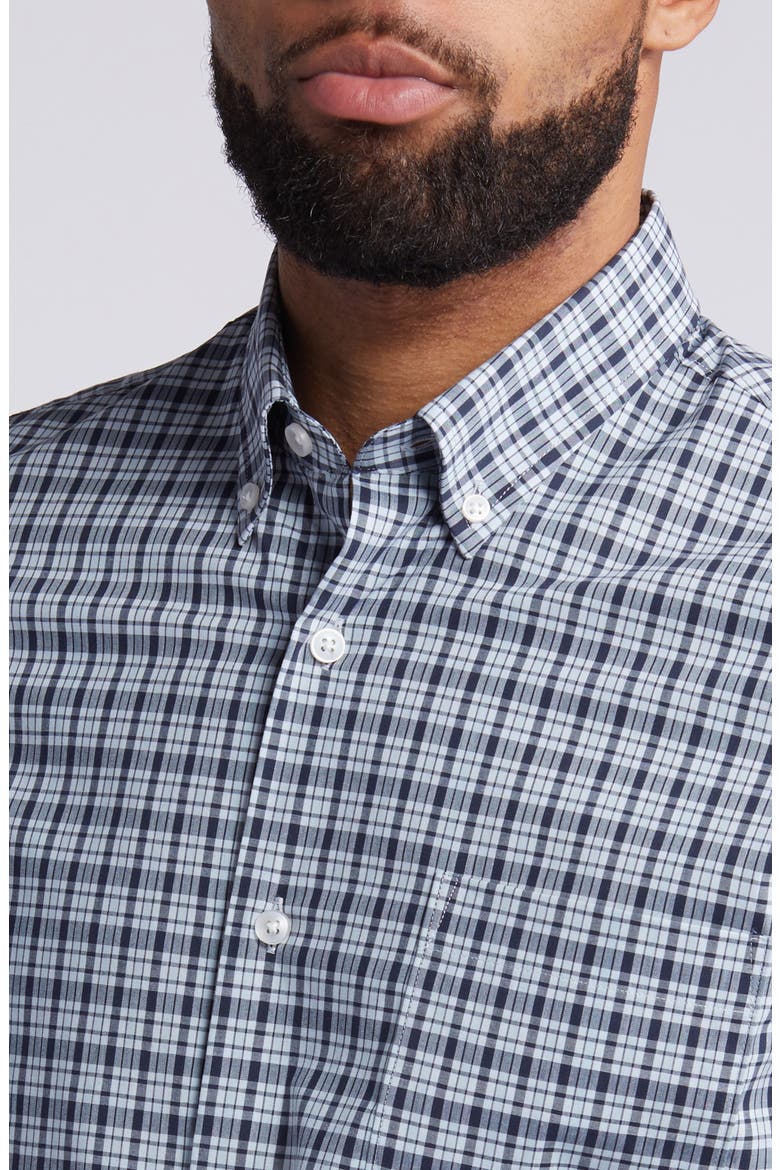 Trim Fit Tech-Smart Plaid Button-Down Shirt, Alternate, color, BLUE- NAVY TAVIRA PLAID