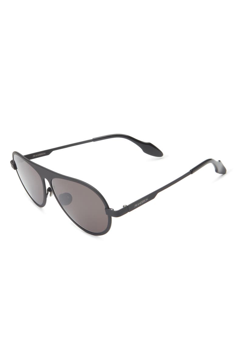 JW Anderson Aviator Sunglasses, Alternate, color, Black