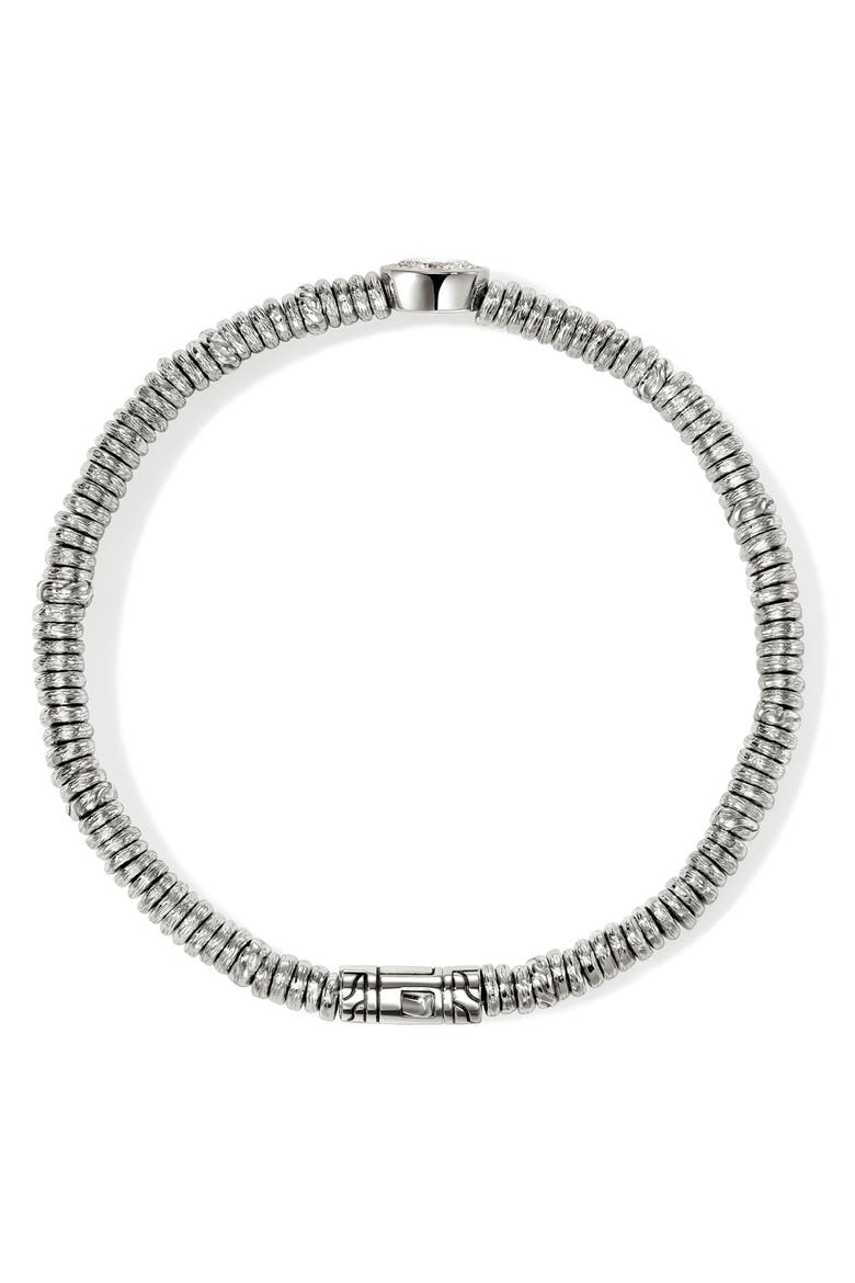 JH Lovestruck™ Heishi Bracelet, Sterling Silver, Lab-Grown Diamond, 1.0TCW, Alternate, color, SILVER