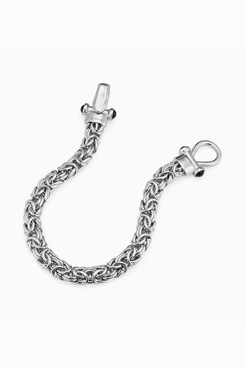 Oradina Sterling Silver Byzantine Artisan Bracelet In Silver
