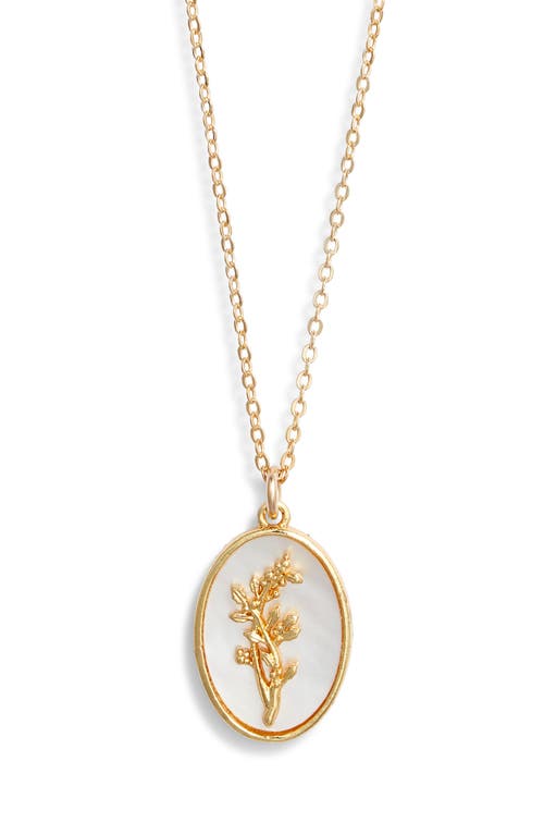 Set & Stones Katrina Birth Flower Pendant Necklace