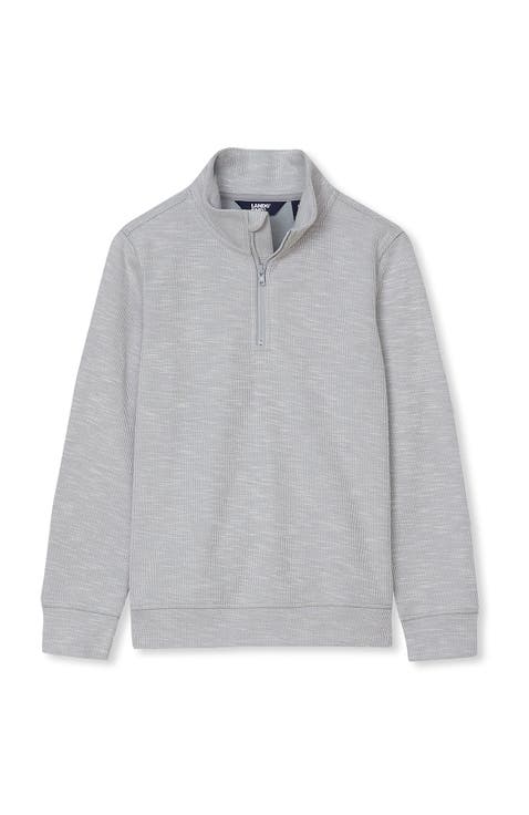 Boys Quarter Zip Slub Sweater