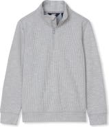 Lands' End Boys Quarter Zip Slub Sweater