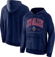 FANATICS Men's Fanatics Branded Heather Navy New Orleans Pelicans Foul Trouble Snow Wash Raglan Pullover Hoodie