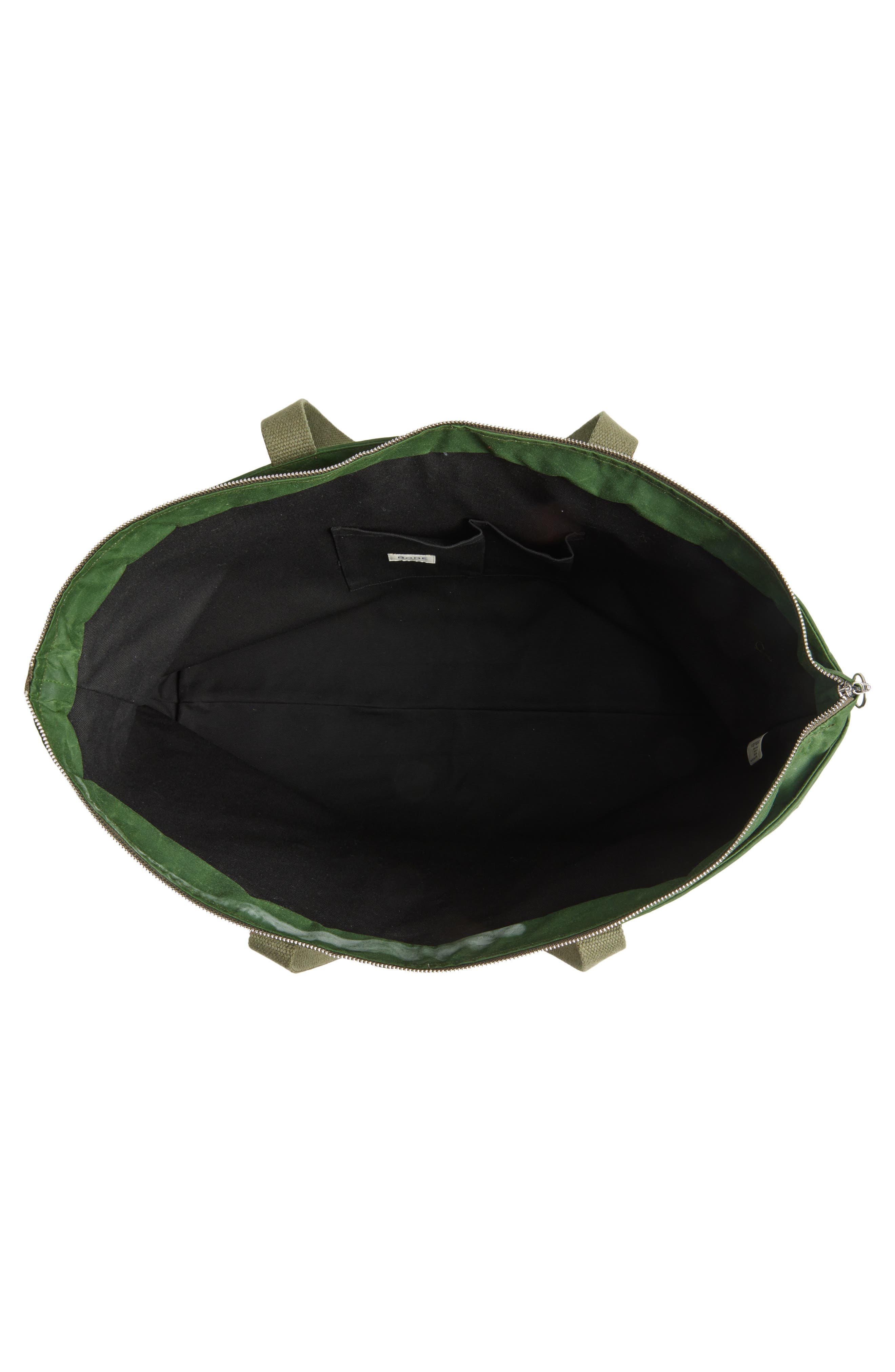 Bode Waxed Cotton Zip Tote, Alternate, color, Green
