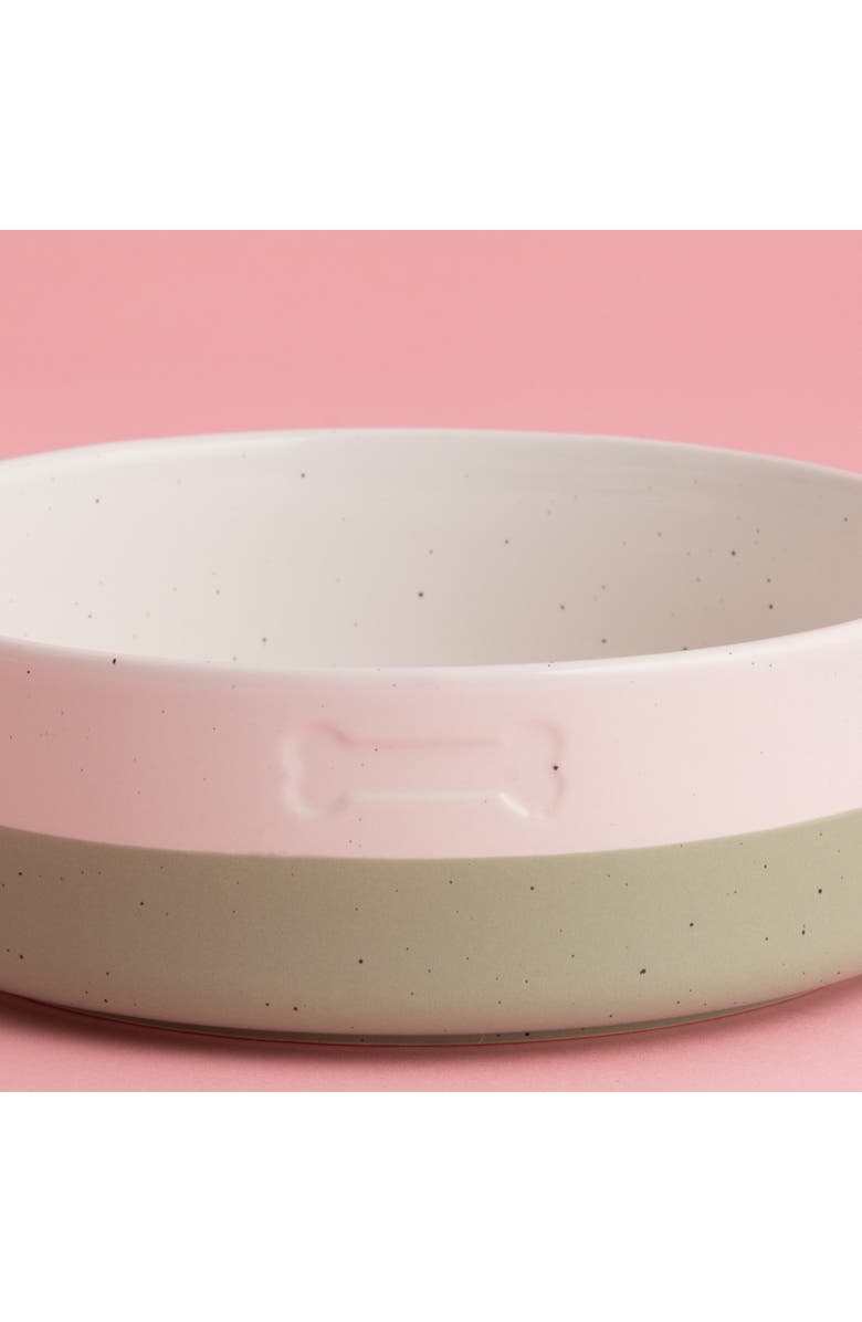 MASON CASH Speckle Dip Dog Bowl, 7 Inch, 28.7oz, Green, Cream, Alternate, color, Multicolored