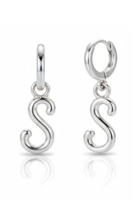 Mini Signature Initial Huggie Earrings