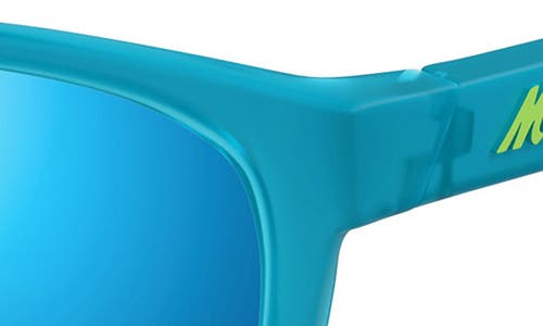 Maui Jim Kaulike 53mm Polarizedplus2® Square Sunglasses In Matte Trans Blue/blue Hawaii