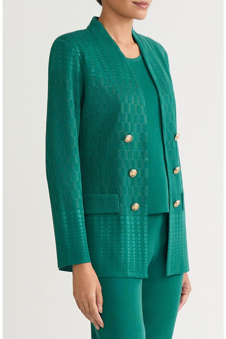 Tonal Multistitch Knit Jacket, Alternate, color, EVEREST