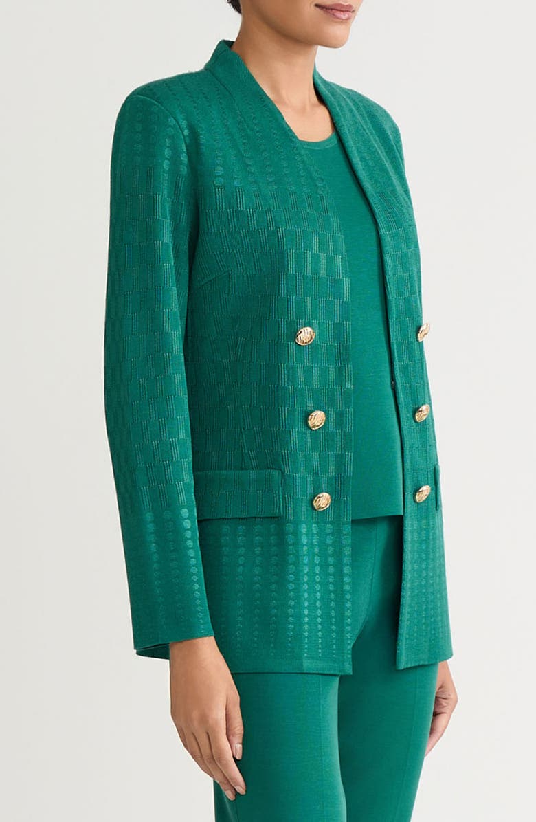 Ming Wang Tonal Multistitch Knit Jacket, Alternate, color, Everest