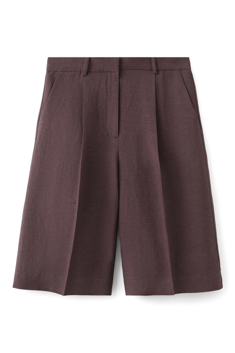 Argelia Pleated Bermuda shorts, Alternate, color, PURPLE