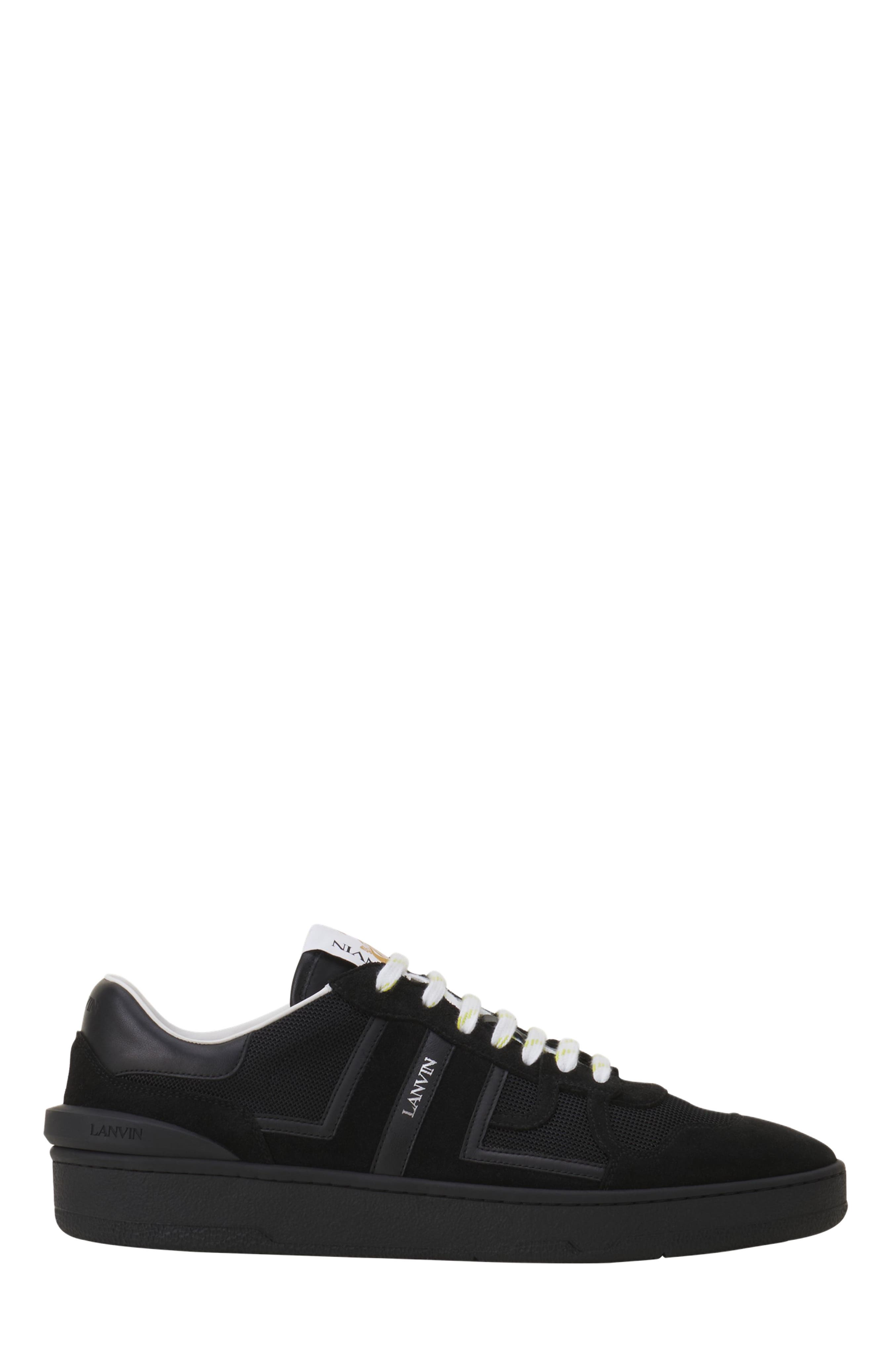 Lanvin Clay Monochrome Mesh Sneakers, Main, color, Black
