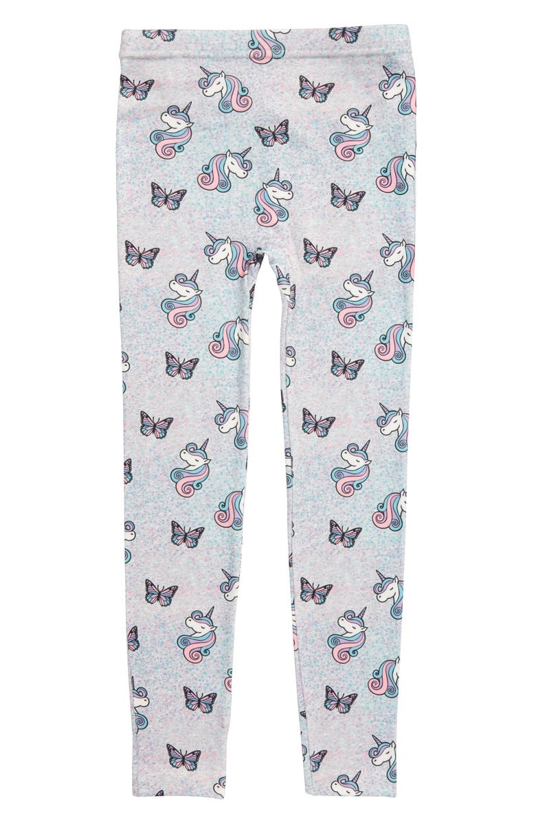 Capelli New York Butterfly Unicorn Fleece Lined Leggings, Main, color, 