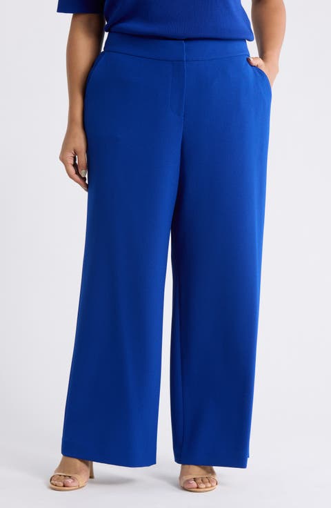 Stretch Straight Leg Pants (Plus)