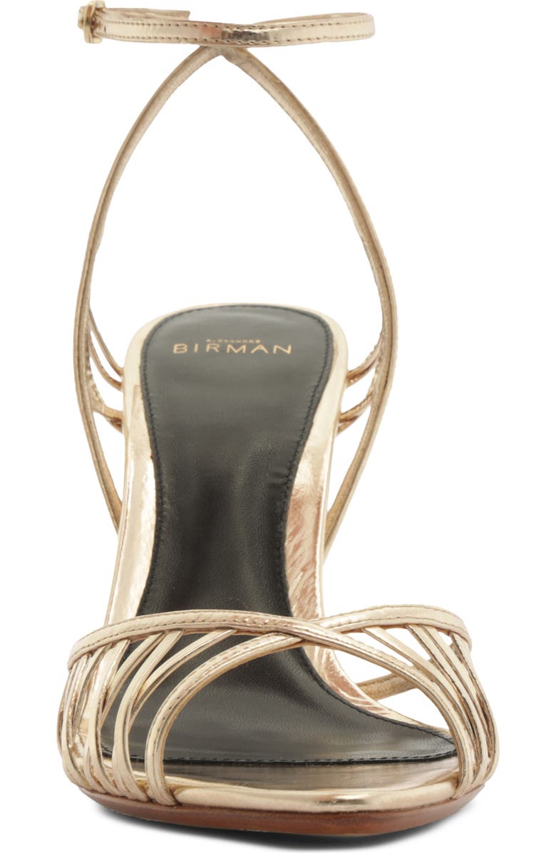 Alexandre Birman Solene Cage Sandal, Alternate, color, Golden