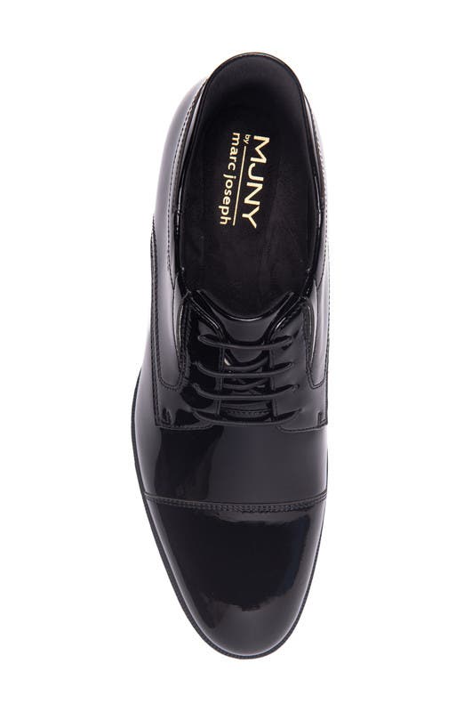 Baker Street Hands Free Technology Leather Cap Toe Dress Oxford, Alternate, color, Black Patent Leather