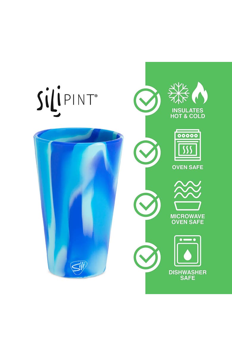 Silipint Silicone Pint Glasses, 2 Pack Arctic Sky 16Oz, Alternate, color, 