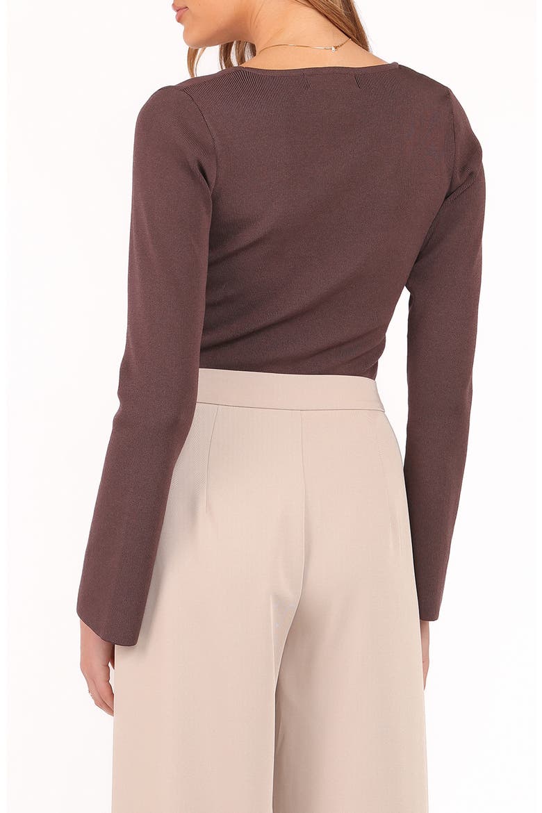 Trinity Sweetheart Neck Knit Top, Alternate, color, CHOCOLATE BROWN