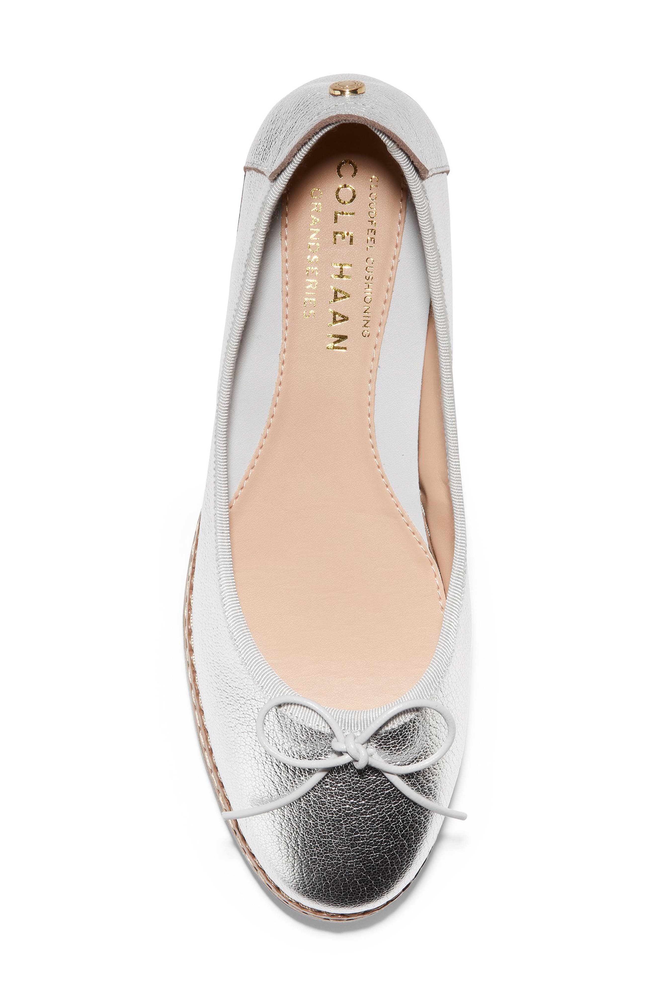 Cloudfeel All Day Ballet Flat, Alternate, color, SILVER IDRA/ MICROCHIP