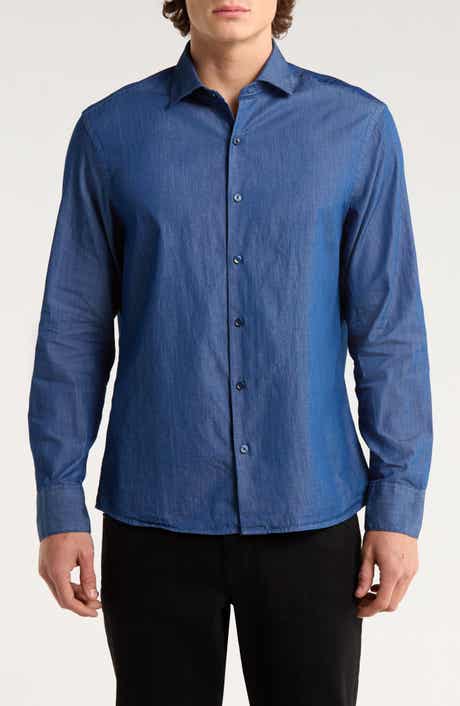 Robert Barakett Grantley Long Sleeve Denim Button-Up Shirt
