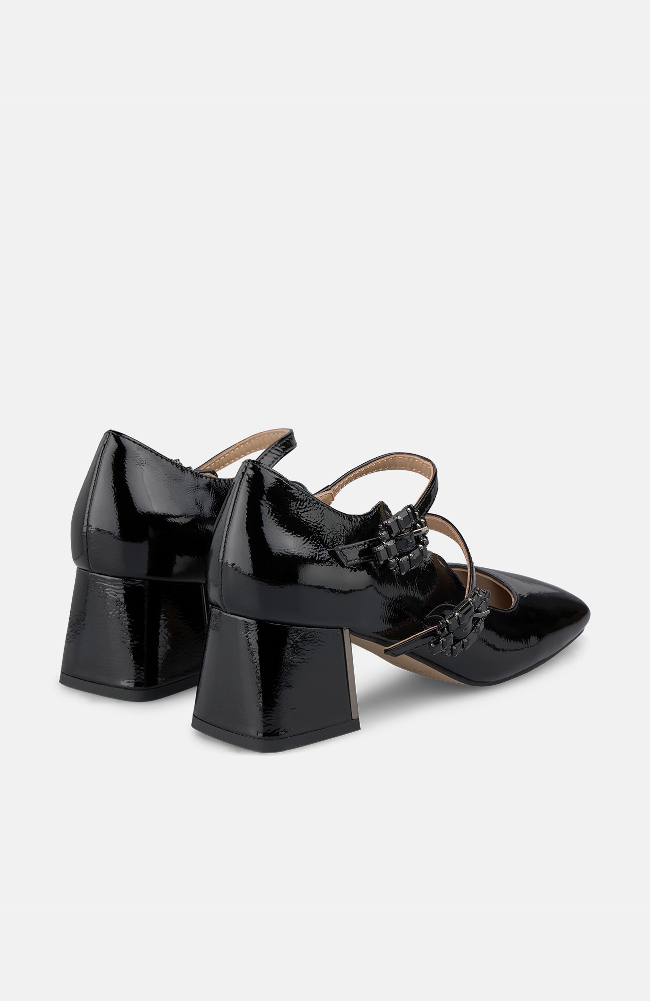 Shoe with Buckles, Alternate, color, Black